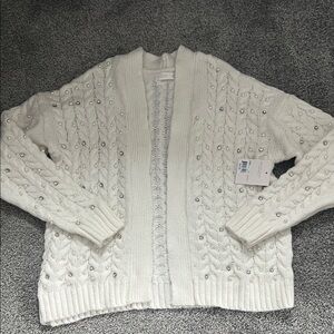 LC Lauren Conrad Women's White Cardigan